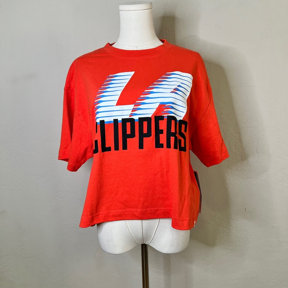 LA Clippers 47 Brand T-Shirt NBA City Edition Womens Size Large Orange New